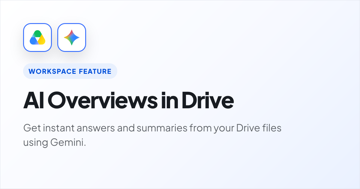 AI Overviews in Drive | Google Workspace AI | Cobry